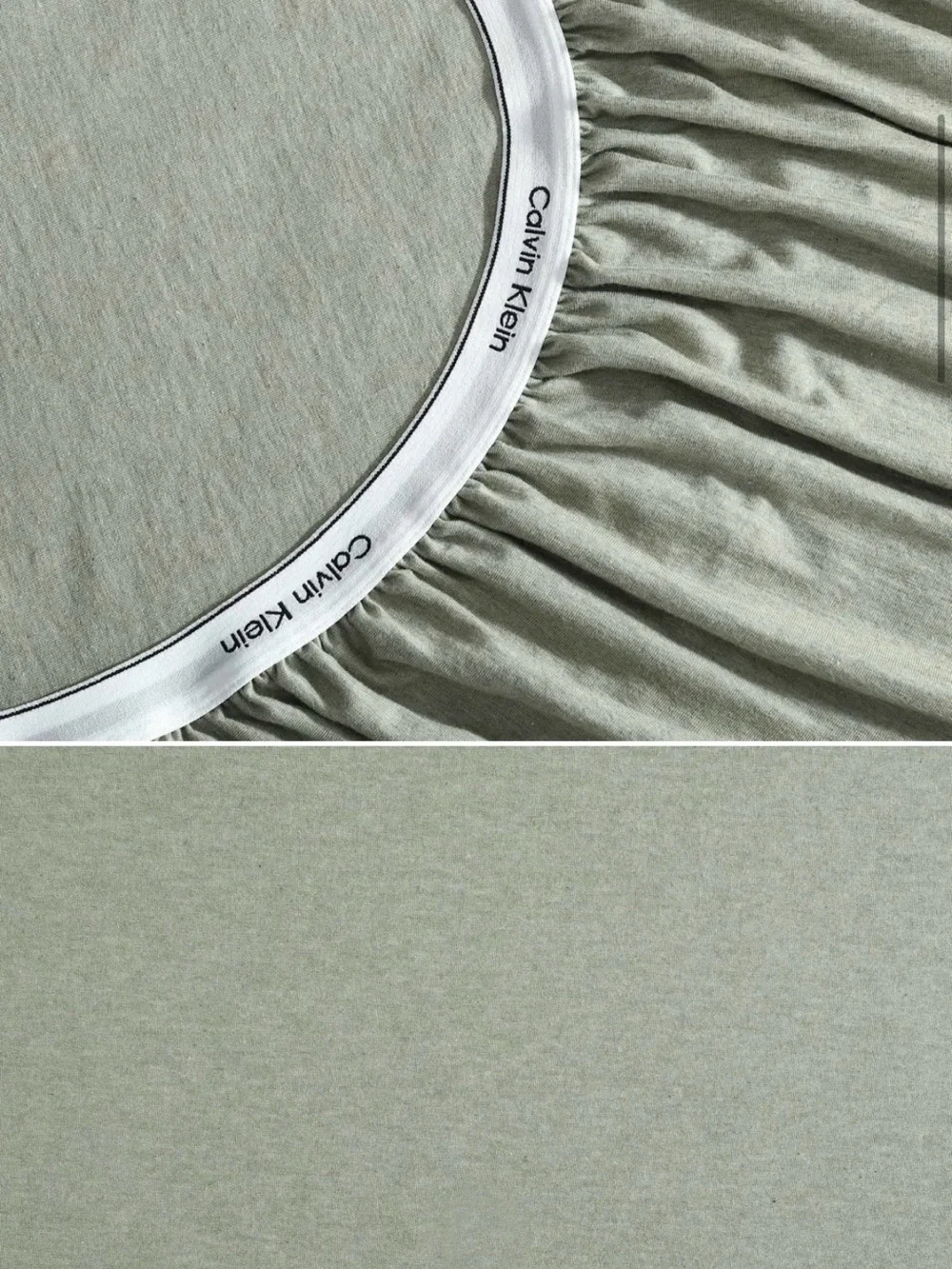 Calvin Klein Green Cotton Jersey Tencel Lyocell Sheet Set